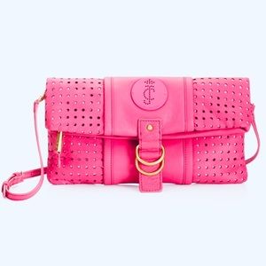 Juicy couture pink bag poppy punched up clutch crossbody bag juicy couture bag